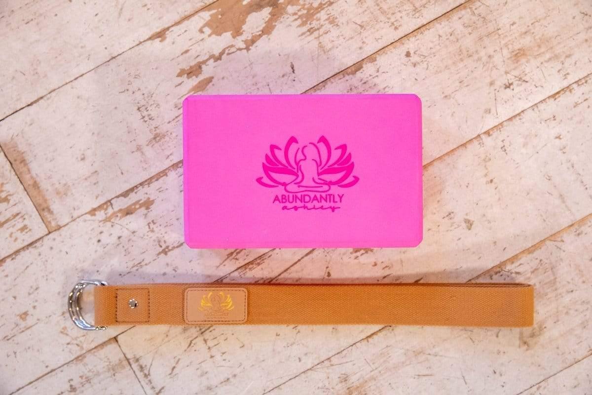 Block & Strap Set abundantlyashley Fuchsia block & Khaki strap